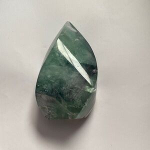 Green Fluorite Crystal Flame